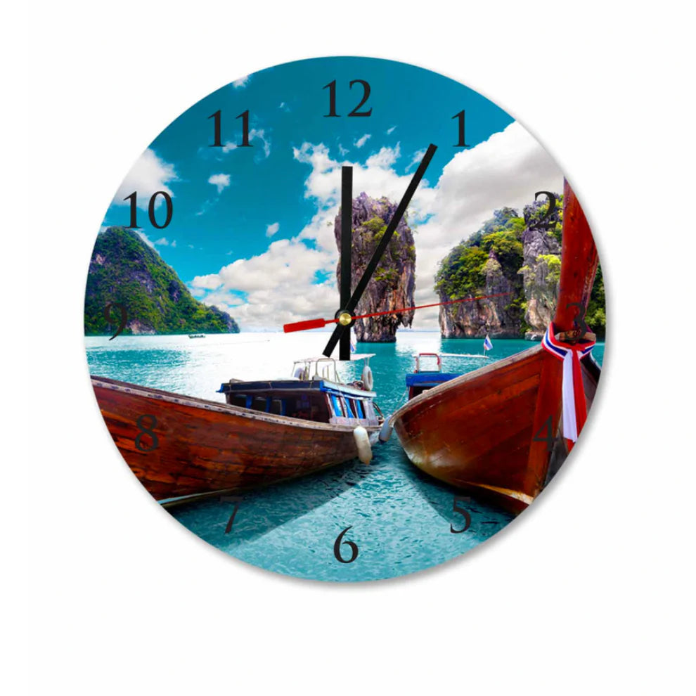 #16 ALEN Phi Phi Boats Acrylic Wall Clock