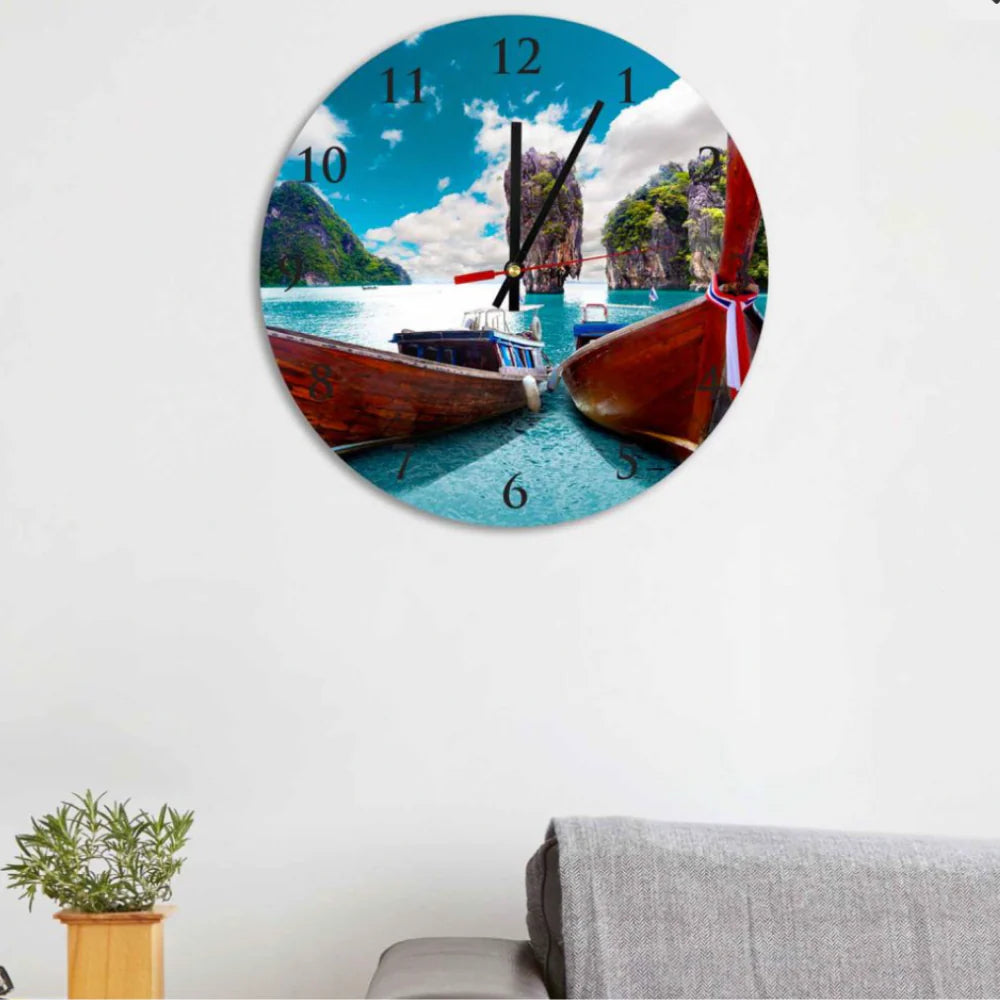 #16 ALEN Phi Phi Boats Acrylic Wall Clock