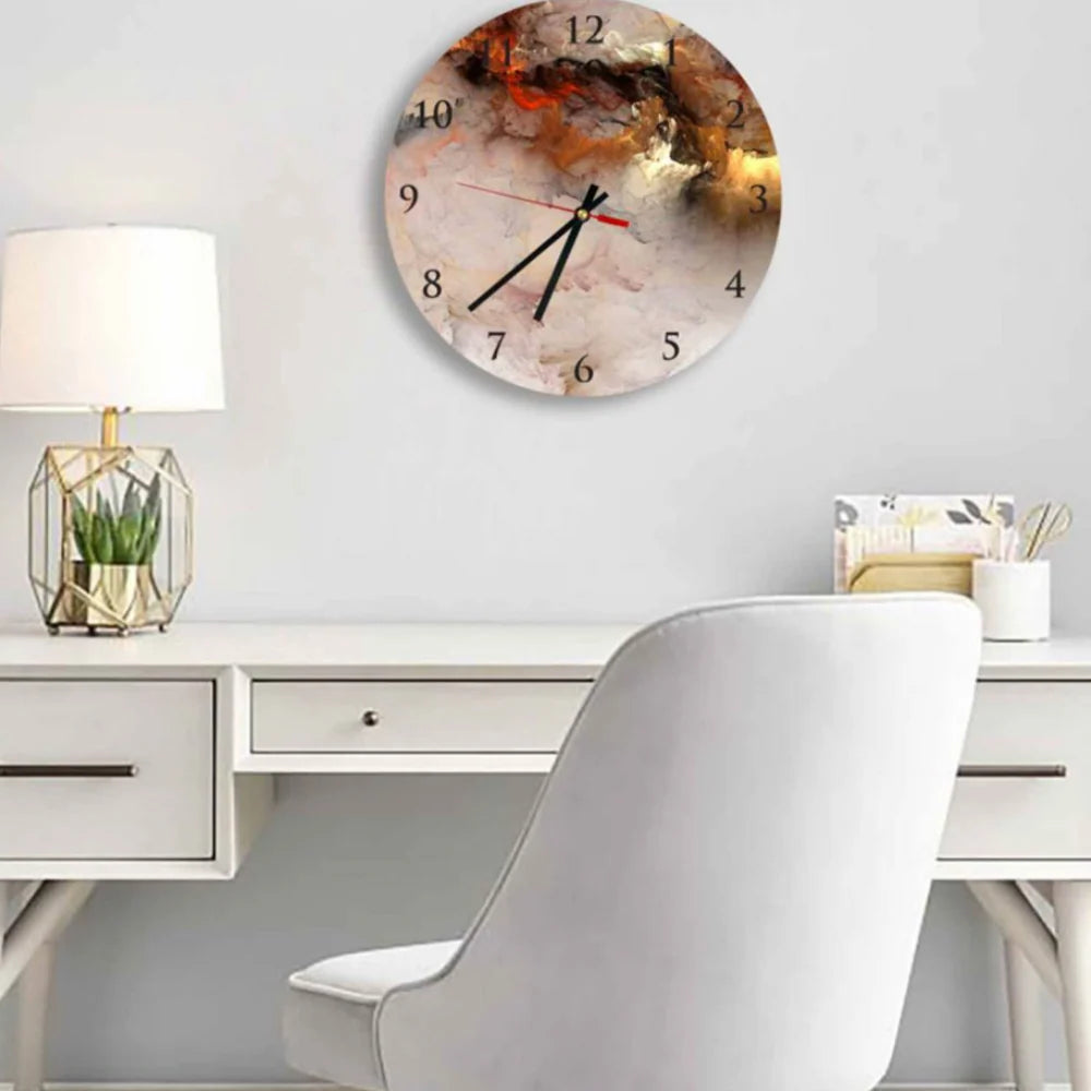 #21 ZEUS Red Rose Abstract Acrylic Wall Clock