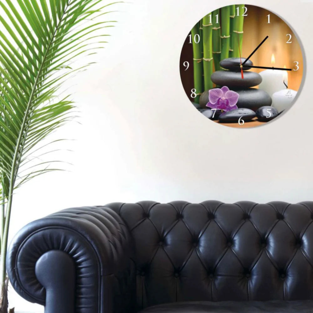 #37 LUMA Spa Stones Acrylic Wall Clock