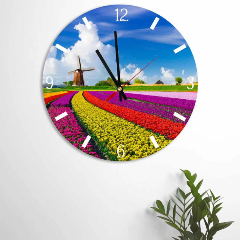 #25 SEREN Tulips Acrylic Wall Clock