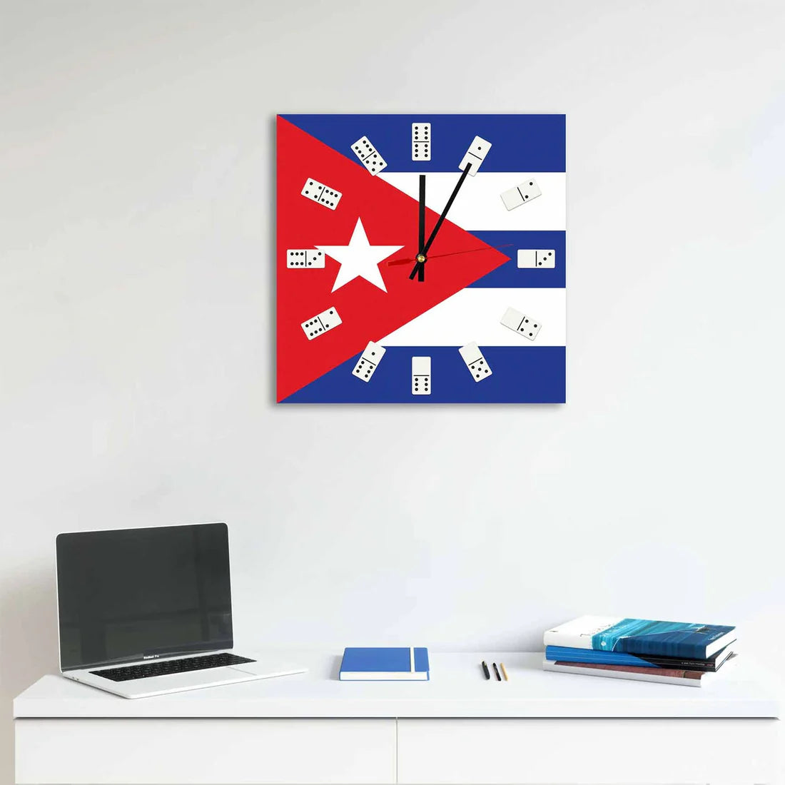 #14 CUBAN Square Flag Acrylic Wall Clock