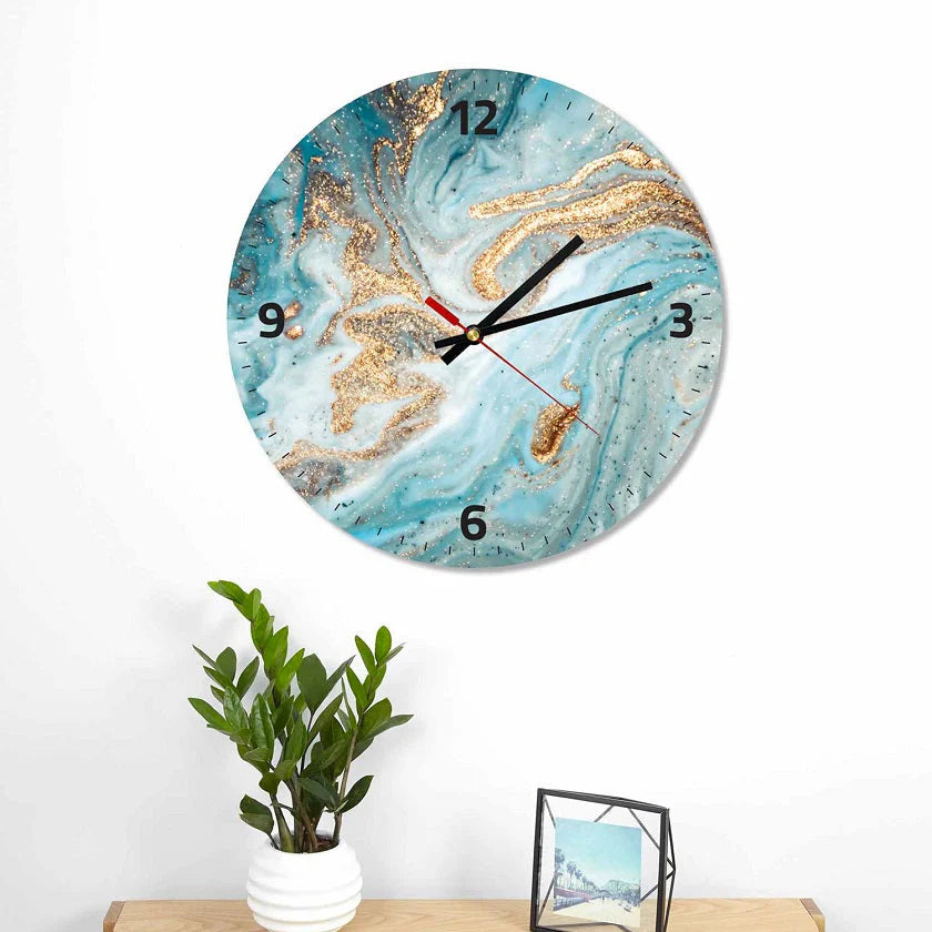 #19 NEXAR Turquoise Galaxy Acrylic Wall Clock